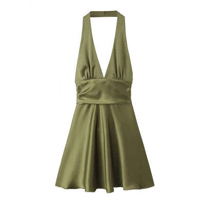 Satin Halter Dress