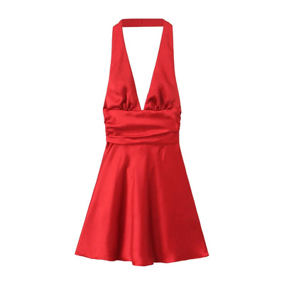 Satin Halter Dress