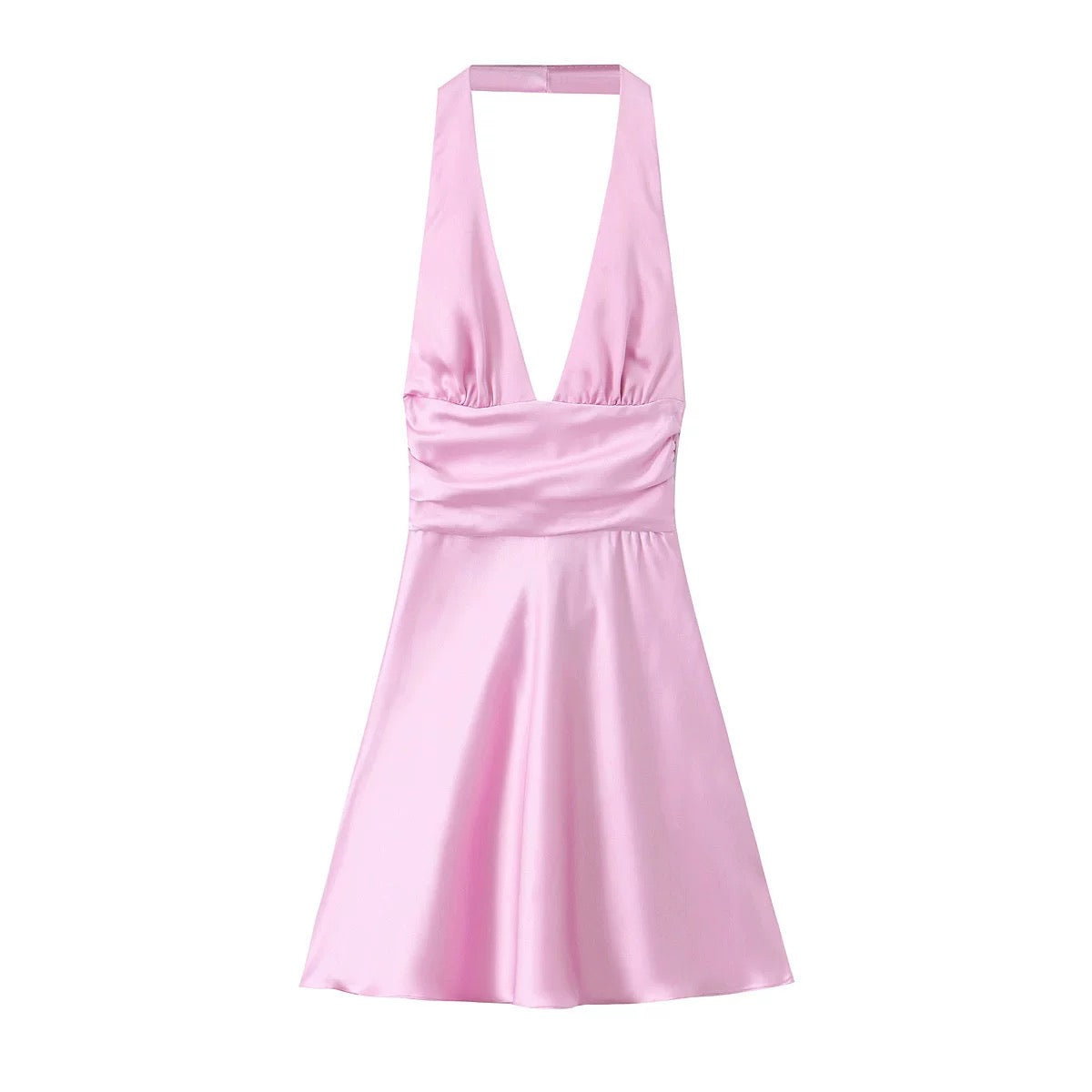 Satin Halter Dress