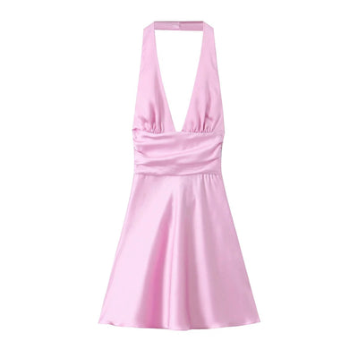 Satin Halter Dress